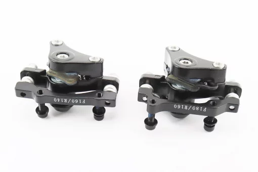 Тормоз Disk-brake передний (F160/R140мм)+задний (F180/R160мм), диски 160мм, крепл. 6 болтов, чёрный DX-2018, тип 2, FIX-203899