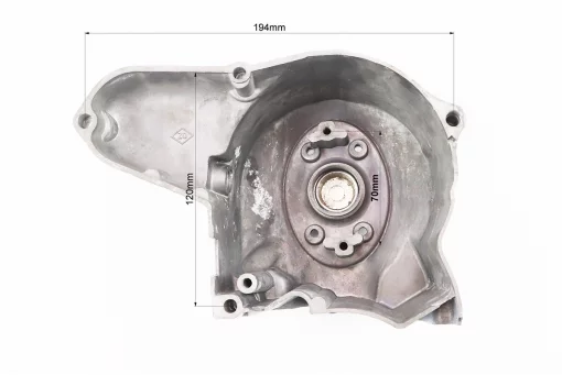 Крышка двигателя левая (для статора магнето на 2 катушки) 110cc +крышка овальная (возможны дефекты покраски), FIX-207286