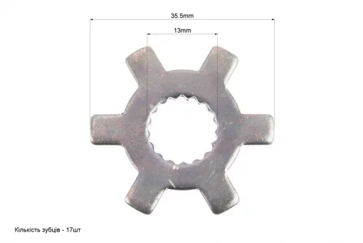 Шайба "хрест" (зірка) переднього варіатора Yamaha 3KJ (під вал 13мм), FIX-308977