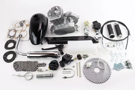 Двигатель велосипедный 2Т + комплект для установки, СЕРЫЙ, FIX-207341