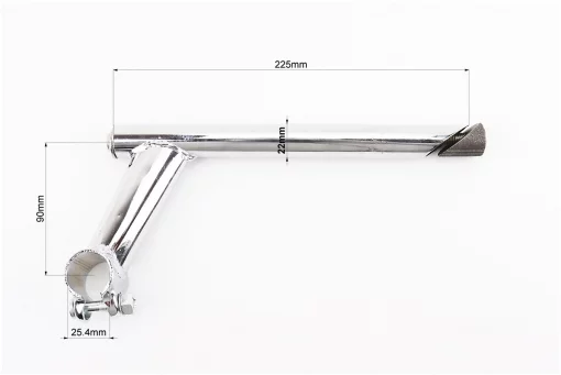 Вынос руля MTB 22,2х25,4х90х225мм, хром, FIX-208590