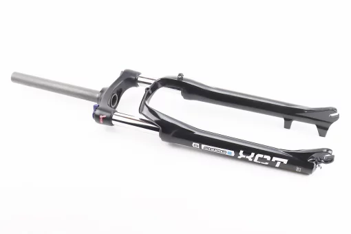 Вилка 27,5" амортизаційна, без різьби 1-1/8" (28,6мм), шток 250мм, з ходом 100мм, Disk-brake, пружинно-оливна, Lockout,