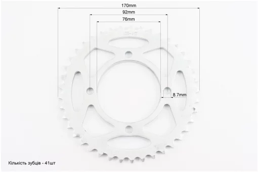 Звезда задняя 428-41T - d=76; 4отв.*92mm, тип 3, FIX-208606