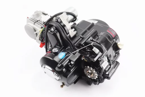 Двигатель мопедный в сборе 125куб (Active) - "автомат", чёрный, FIX-208611