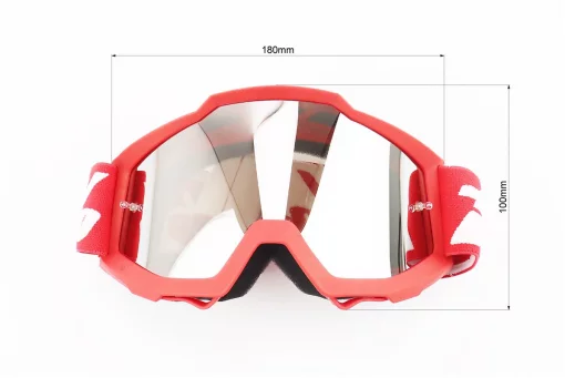 Очки кроссовые/эндуро/АТV, красные (прозрачное стекло), FIX-207441