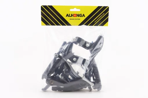 Гальмо V-brake 110мм (2 колеса) з ручками, тросами, чорний, HJ-805AD, FIX-205946