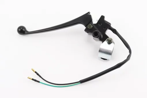 Рычаг руля левый (барабан. тормоз) с креплением в сборе, чёрный, FIX-317099