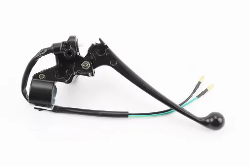 Рычаг руля левый (барабан. тормоз) с креплением в сборе, чёрный, FIX-317099