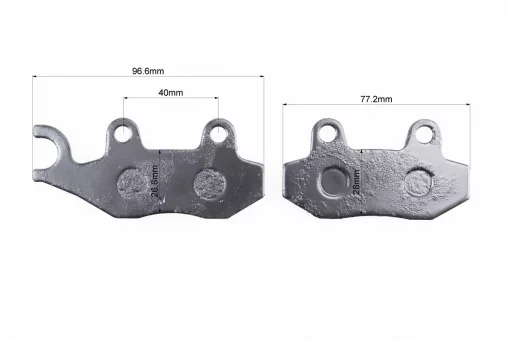Гальмівні колодки (дискові) ліве вухо, Viper - RACE/STORM/CG/СВ/HONDA-LS125;NSR 50;MBX 50/LIFAN/KYMCO-Pulsar/LONCIN, к-кт 2шт,