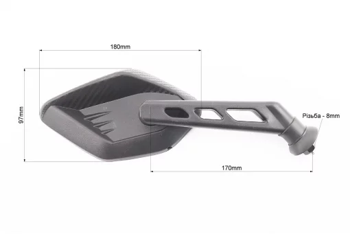 Зеркала к-кт "ПРИЗМА" черный, м8 (ССС - знак качества), FIX-208668