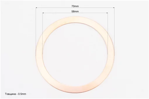 Прокладка головки цилиндра 6V, к-кт 2шт, (медь), FIX-343138