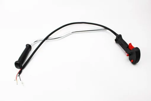 Ручка газа + трос (курок "широкий", с трубой, цельная), FIX-202432