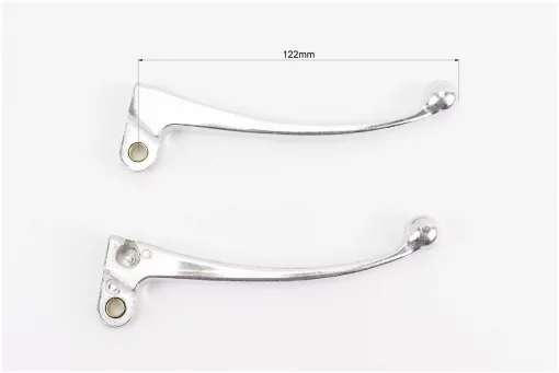 Важелі керма лівий, правий к-кт 2шт (під диск. / барабан. гальмо) Suzuki AD50 "хром", FIX-208679