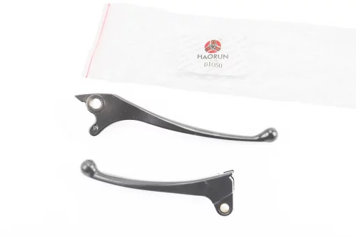 Важелі керма лівий, правий к-кт 2шт (під диск. / барабан. гальмо) Honda DIO, чорні, FIX-208680