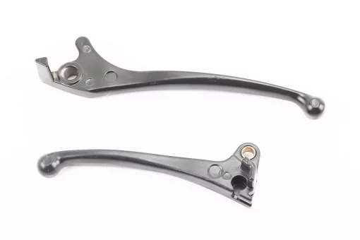 Важелі керма лівий, правий к-кт 2шт (під диск. / барабан. гальмо) Honda DIO, чорні, FIX-208680