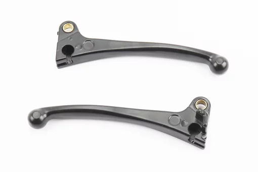 Важелі керма лівий, правий к-кт 2шт (барабан. гальмо) Honda DIO, чорні, FIX-208682