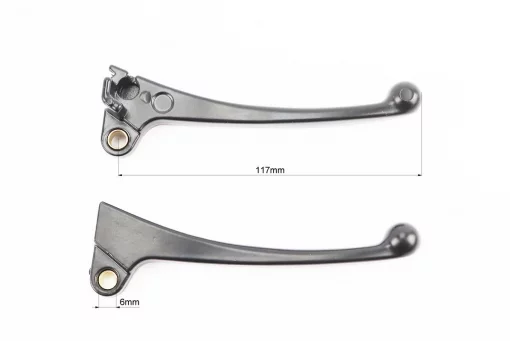 Важелі керма лівий, правий к-кт 2шт (барабан. гальмо) Honda DIO, чорні, FIX-208682