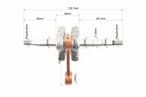 Колінвал 137/142 - полегшений, FIX-204381