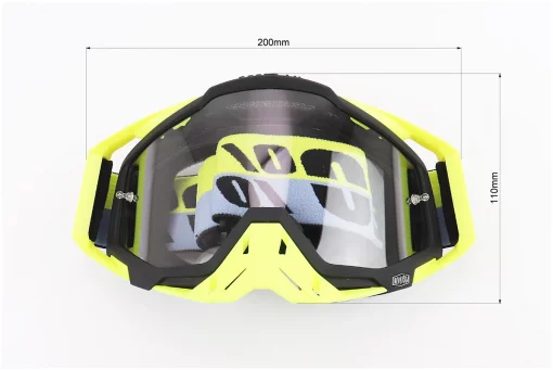Очки кроссовые/эндуро/АТV, желто-черные (прозрачное стекло), FIX-207509