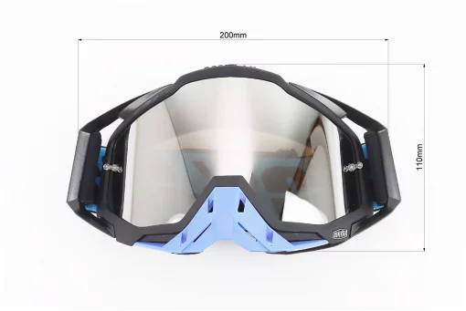 Очки кроссовые/эндуро/АТV, черно-синие С185 (затемненное стекло), FIX-207512