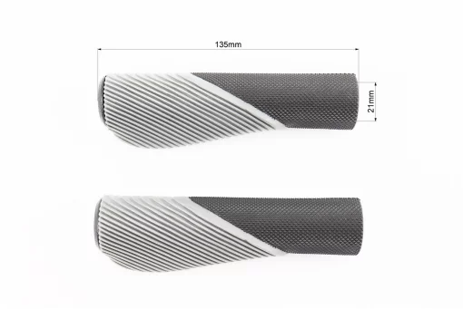 Ручки керма 135мм, ергономічні, чорно-сірі CR-G303, FIX-208725
