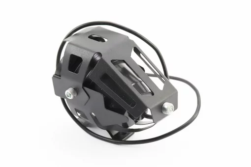 Фара дополнительная светодиодная влагозащитная - LED линза с ободком "ангельский глаз" в металлическом корпусе, с креплением на