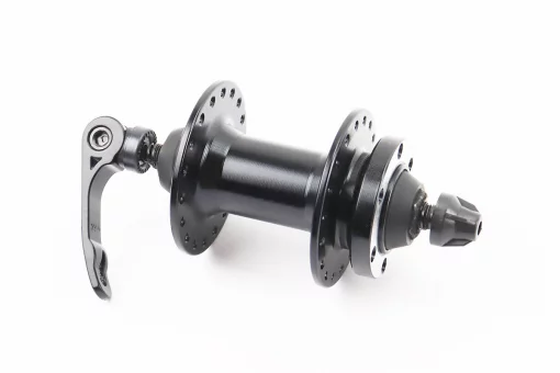 Втулка передняя MTB алюминиевая 14Gx36H, Disk-brake, крепл. эксцентрик, чёрная MS37F, FIX-208727