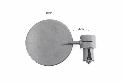 Зеркало круглое, чёрное CR-M02, FIX-208729