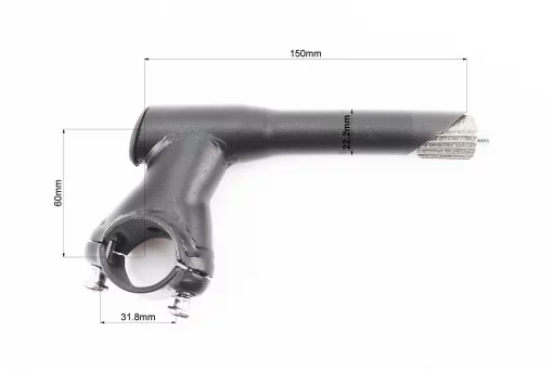 Вынос руля MTB 22,2х31,8х60х150мм, чёрный HS059, FIX-208731