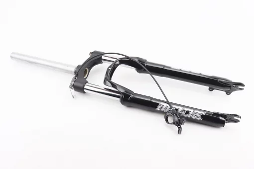 Вилка 26" амортизационная, без резьбы 1-1/8" (28,6мм), шток 255мм, с ходом 100мм, Disk-brake, пружинно-масляная, выносной Lockout,