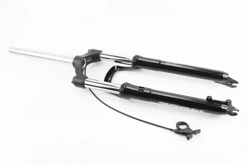 Вилка 27,5" амортизаційна, без різьби 1-1/8" (28,6мм), шток 255мм, з ходом 100мм, Disk-brake, пружинно-оливна, виносний Lockout,