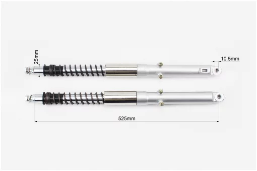 Амортизатор передний (перья), лев., прав. к-кт L-525мм D-25мм (пружина снаружи), FIX-318001