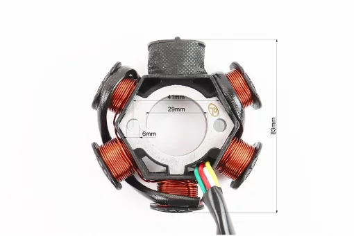 Статор магнето (генератора) Honda DIO AF18 / 27 (6 котушок роз'єм "тато 5 + 1"), від 2шт -5%, FIX-204459