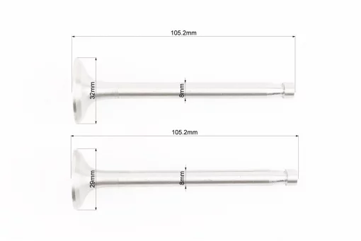Клапан впускной (h-105; D-32; d-8), выпускной (h-105; D-29; d-8) к-кт 2шт R175A/R180NM, FIX-207578