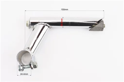 Вынос руля детского велосипеда 22,2х25,4х150мм, хром, FIX-206195