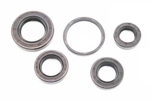 Сальники к-кт 5шт (15x25x7; 17x30x7; 20x31x7; 25x40x7; 34x39x4) двигателя, Honda DIO, от 10шт -15%, FIX-204473