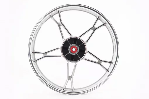 Диск задний литой 1,4-17" DELTA, серебристый (ось 12мм), FIX-318038