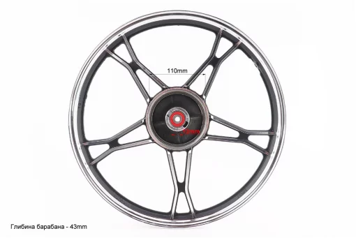 Диск задний литой 1,4-17" DELTA, серебристый (ось 12мм), FIX-318038