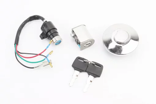 Замки комплект (зажигание, руля, крышка бака круглая), FIX-318044