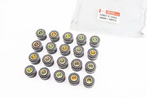 Сайлентблок амортизатора + втулка 10мм к-кт 20шт, ЧОРНИЙ, від 10шт -12%, FIX-204500