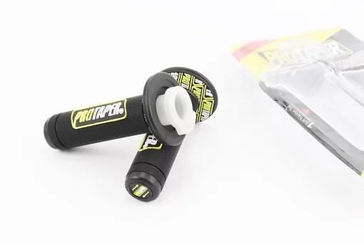 Рукоятка руля лев./пр. к-кт с вставкой, черно-желтые, FIX-332019