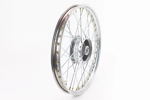 Диск передний спицованный (колесо) 1,2-17" DELTA, хром (ось 10мм), FIX-318097