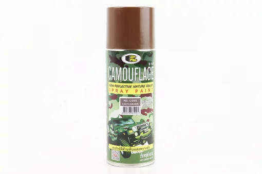 Краска акриловая камуфляжная №C005 "КОРИЧНЕВАЯ", Аэрозоль 400ml, FIX-206241