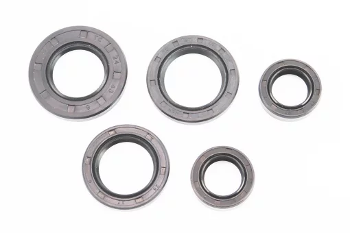 Сальники к-кт 5шт (17x27x7; 17x27x7; 24x43x6; 25x37x6; 27x40x6) двигателя, Suzuki AD50, FIX-204557