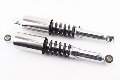 Амортизатор задний JH/CB/CG - 340мм*d58мм (втулка 12мм / втулка 10мм) со стаканом регулир., черный к-кт 2шт, FIX-324980