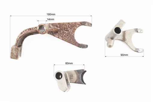 Вилки трансмиссии к-кт 3шт 101-2 (Вилка перек. повыш/пониж шестерни "узкая"), FIX-206314