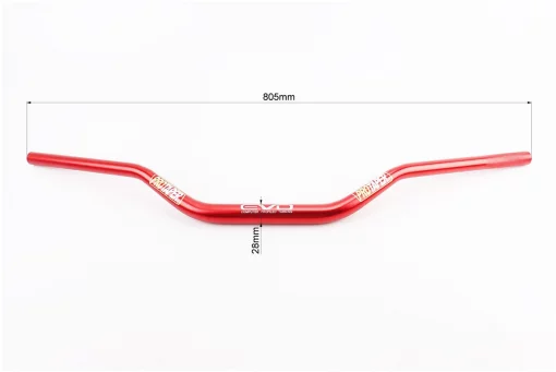 Руль d28мм L805мм, красный, FIX-207695