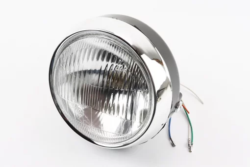 Фара передняя "черная" ALPHA круглая D=150mm, FIX-318290