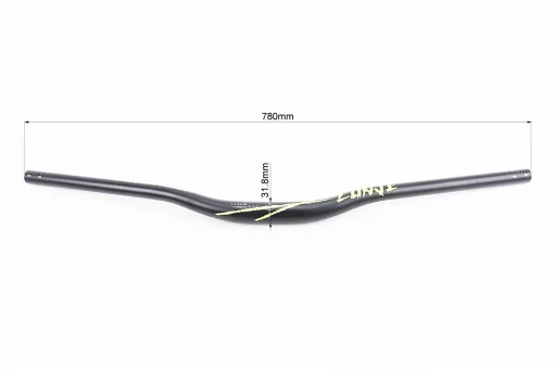 Кермо MTB 31,8х780мм, алюмінієве, чорно-зелений, FIX-207724