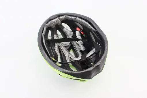 Шолом велосипедний M (54-57 см) знімний козирок, 18 вент. отворів, салатово-синій AVHM-02, FIX-408125